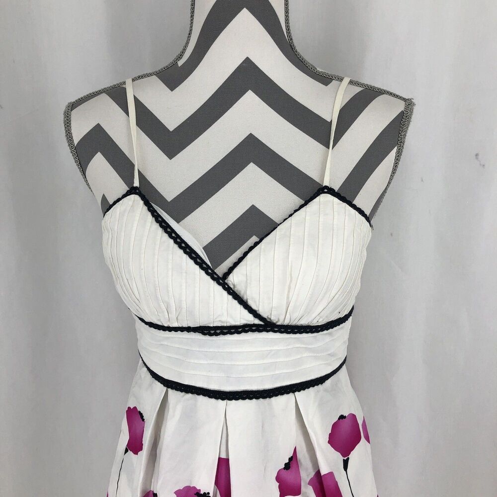 City Triangle Floral Back Tie Empire Fit And Flare Padded Dress Juniors 7